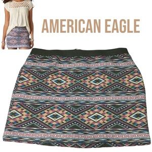 American Eagle Outfitters Southwestern Boho Aztec Mini Skirt - Size 12
